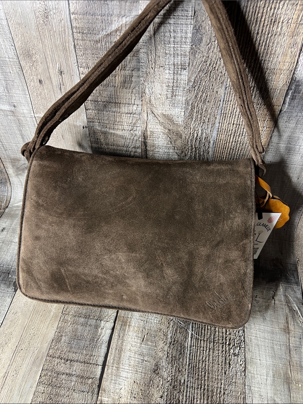 Tony Iammatteo pour Cristina Suede shoulder Bag in Brown
